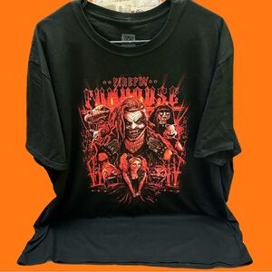 WWE Black and Red Short Sleeve Tee with Horror Design size XXL